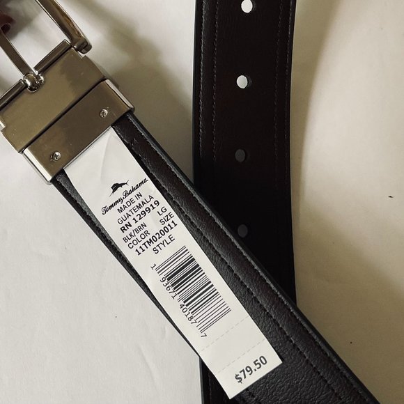 TOMMY BAHAMA Men's Reversible Black/Brown Belt NWT Size L 38-40 - Picture 8 of 8